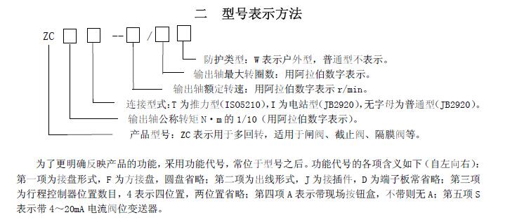 zc45-18/20閥門電動裝置說明書、接線圖